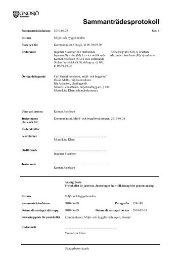 Miljö- och byggnämndens protokoll 20100628.pdf - Gnosjö kommun