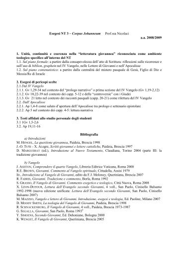 Esegesi_NT3 corpus giovanneo
