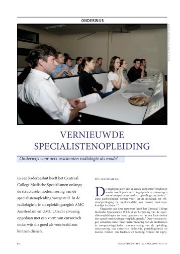 Regionaal onderwijs radiologie - Nederlandse Vereniging voor ...