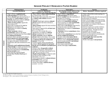 Senior projects  sample topics  fieldwork   wuhsd