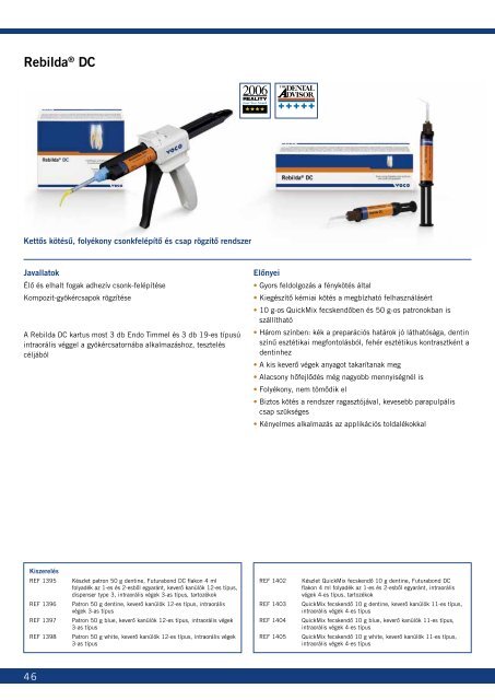 VOCO KatalÃ³gus 2012-2013.pdf - Front Dent Kft.