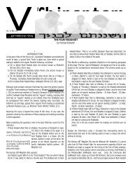 THE FOUR PARASHIOT by Yitzchak Etshalom - Torah.org