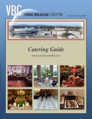 VBC Catering Guide - Von Braun Center
