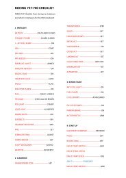 BOEING 737-700 CHECKLIST