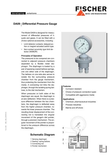 DA09 Differential Pressure Gauge Schematic Diagram - Fischer