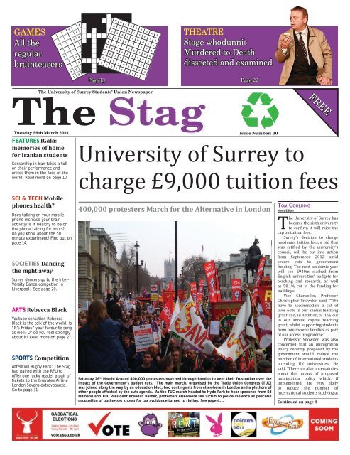 Issue 30 - University of Surrey's Student Union