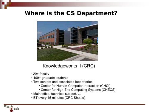 CS - Department of Computer Science - Virginia Tech