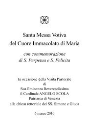 Santa Messa Votiva del Cuore Immacolato di Maria