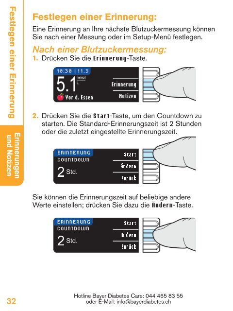 BEDIENUNGSANLEITUNG ... - Bayer Diabetes Care Schweiz