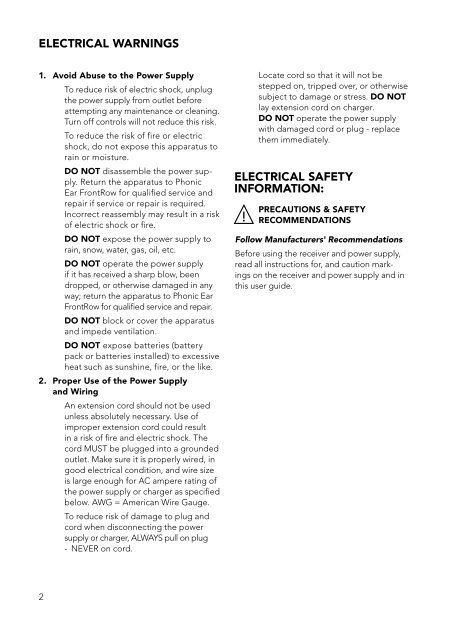 FrontRow Symbio User Guide - Centrum Sound