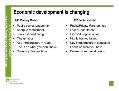 Download the Arvada presentation - Urban Land Institute