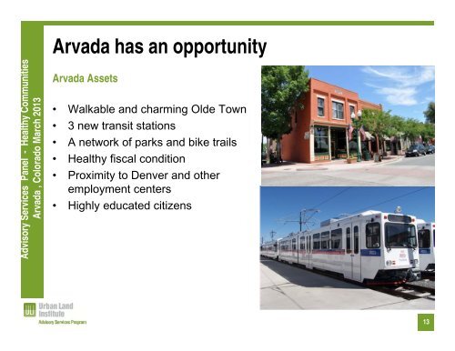 Download the Arvada presentation - Urban Land Institute