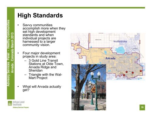 Download the Arvada presentation - Urban Land Institute