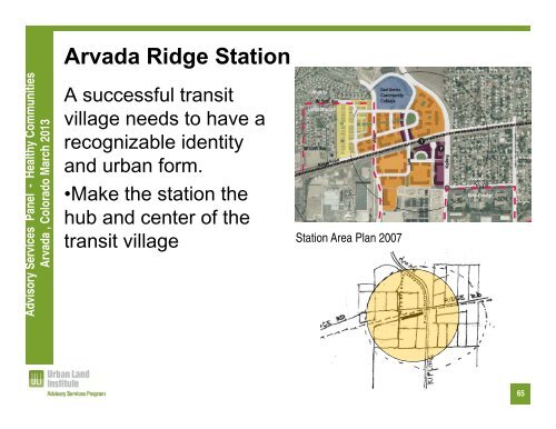 Download the Arvada presentation - Urban Land Institute