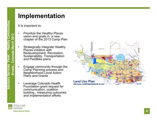 Download the Arvada presentation - Urban Land Institute