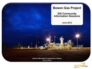 bowen gas project - Arrow Energy