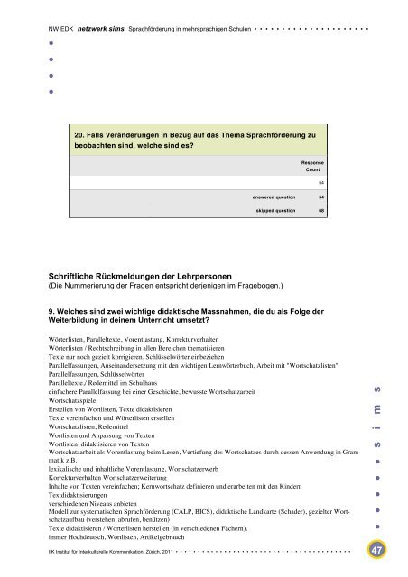 netzwerk sims Schlussbericht - NW EDK - D-EDK