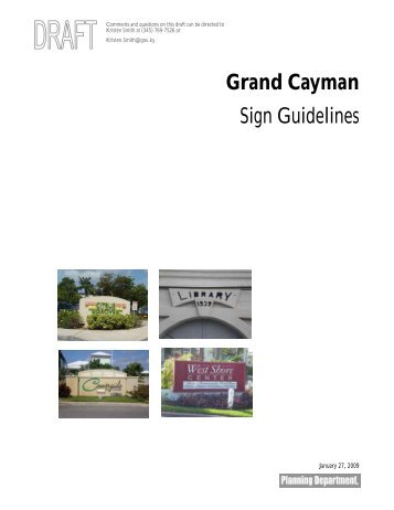 sign guidelines. - Cayman Islands Planning Department Introduction