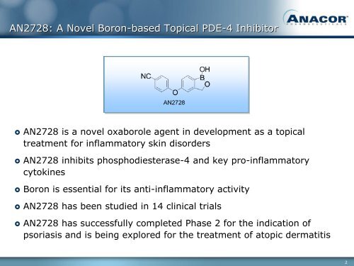 Local Tolerability of AN2728 Topical Ointment, 2% in ... - Anacor