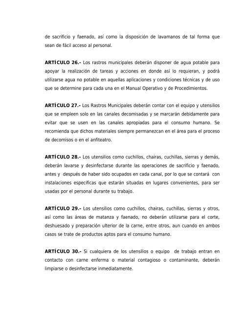 Reglamento de Rastro en el Municipio de Carmen - H ...
