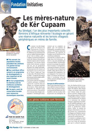 Les mères-nature de Kër Cupaam au Sénégal - Fondation pour la ...