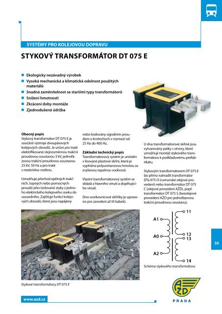 STYKOVÃ TRANSFORMÃTOR DT 075 E