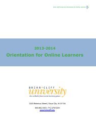 Online Orientation - Briar Cliff University