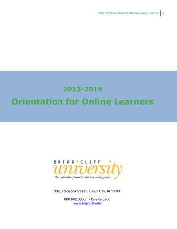 Online Orientation - Briar Cliff University