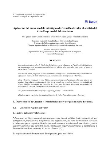 AplicaciÃ³n del nuevo modelo estratÃ©gico de CreaciÃ³n ... - Adingor.es