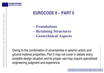 Eurocode 8 Part 5 â Foundations, retaining structures and ...