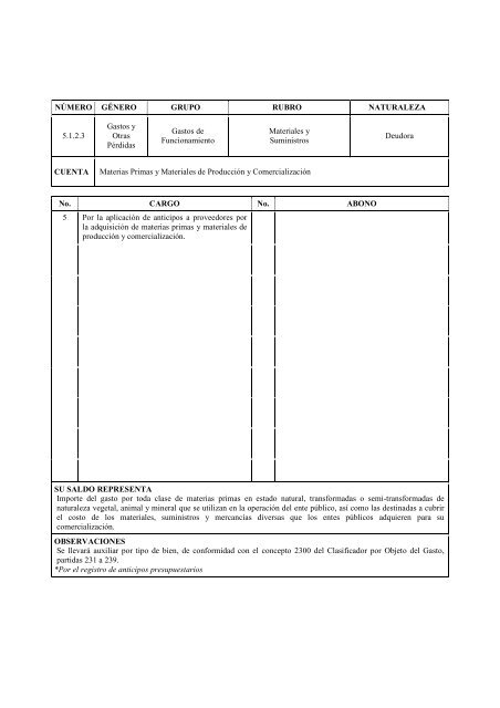 Clasificador por Objeto del Gasto Adecuaciones - SecretarÃ­a de ...