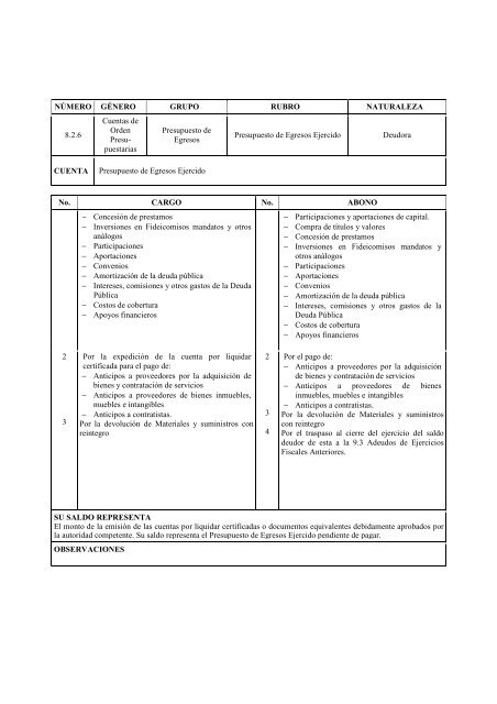 Clasificador por Objeto del Gasto Adecuaciones - SecretarÃ­a de ...