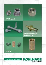 Welding nuts Inserts - KOHLHAGE Fasteners