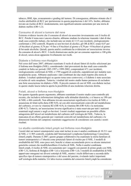 Rapporto annuale 2007 - Istituto di Ricerche Farmacologiche Mario ...