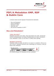 PDF/A Metadata XMP, RDF & Dublin Core