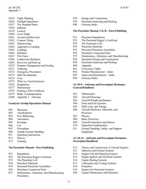 Reference Materials and Subject Matter Knowledge ... - Flight Training