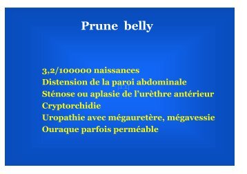 Syndrome de Prune Bellyâ P Vergnes - SOFOP