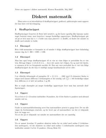 Diskret matematik - Georg Mohr-Konkurrencen