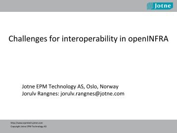 Challenges for interoperability in openINFRA - buildingSMART