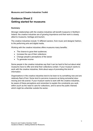 2. Museums and Creative Industries Toolkit - Getting started for museums
