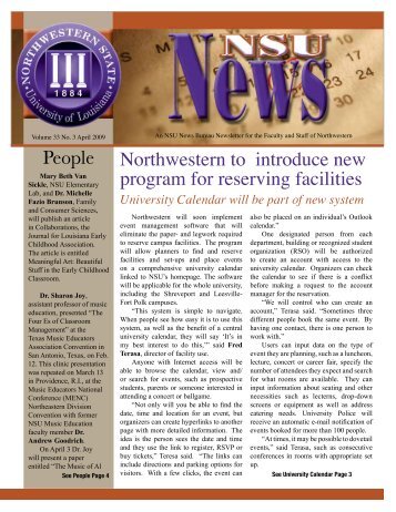 NSU News - 2009-04.pdf - Northwestern State University