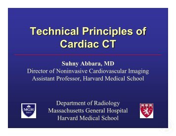Technical Principles of Cardiac CT