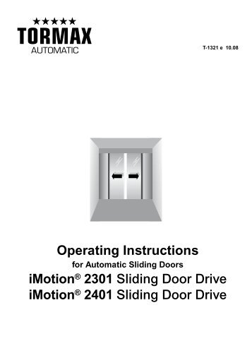 Operating Instructions - tormax danmark a/s