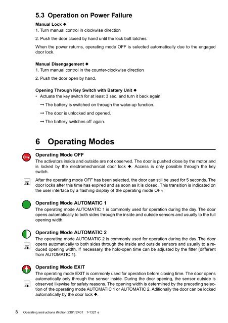 Operating Instructions - tormax danmark a/s