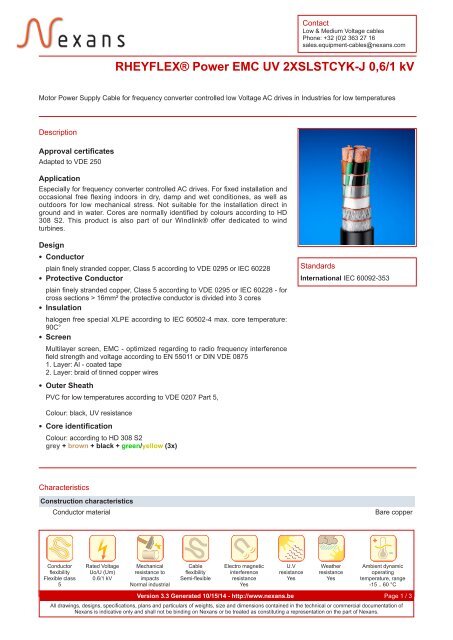 Download the PDF datasheet - Nexans