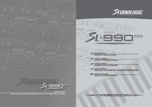 Manuale SL-990 pro (Page 1 - 2) - zZounds.com