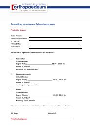 Anmeldung zu unseren PrÃ¤ventionskursen - Orthopaedeum.de