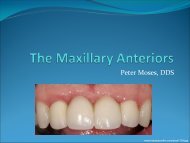 Internal Anatomy of Anterior Teeth