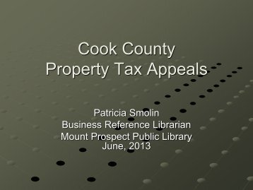 Property Tax Appeal Process - Mount Prospect Public Library