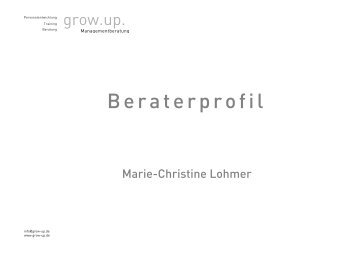 Marie-Christine Lohmer - Grow.up. Managementberatung GmbH